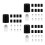 60Pcs Black Essential Oil Roller Inserts Kit Stainless Steel Leakproof 5