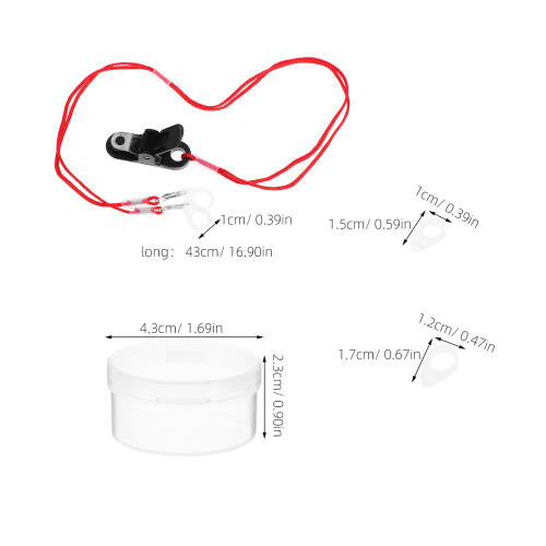 Red Adjustable Hearing Amplifier Retention Clip Rope for Home Use 1