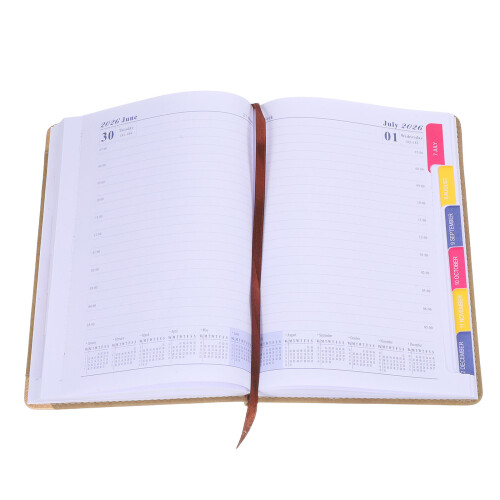 4Pcs PU Daily Planner Notebook 2026 Yearround Office Organizer 1