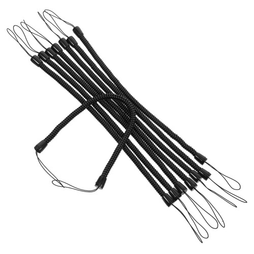 24Pcs Black Stretchy Spring Strap Pen Leash for Tablet Stylus and Keys 2