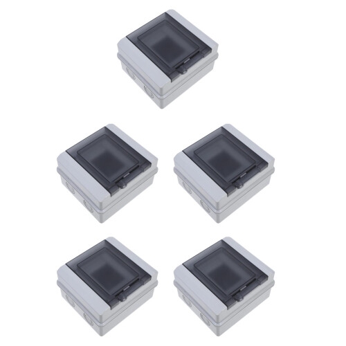 5Ensembles De Distribution ABS Gris IP65 Avec Porte 2
