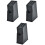 3Pcs Universal Storage Block Kitchen Cutlery Stand Black 5