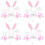 4Sets White Rabbit Ear Headband Set with Tail Bowtie Plush for Cosplay 6