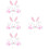 4Sets White Rabbit Ear Headband Set with Tail Bowtie Plush for Cosplay 8