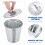 3Pcs Silver Mini Tabletop Trash Can Metal Desktop Waste Container 5