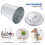 3Pcs Silver Mini Tabletop Trash Can Metal Desktop Waste Container 6