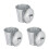 3Pcs Silver Mini Tabletop Trash Can Metal Desktop Waste Container 8