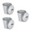 3Pcs Silver Mini Tabletop Trash Can Metal Desktop Waste Container 9