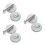 3Pcs Silver Bathroom Privacy Door Locks with Occupied Vacant Indicator 4