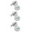 3Pcs Silver Bathroom Privacy Door Locks with Occupied Vacant Indicator 5