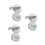3Pcs Silver Bathroom Privacy Door Locks with Occupied Vacant Indicator 7