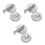 3Pcs Silver Bathroom Privacy Door Locks with Occupied Vacant Indicator 9