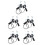 5Paires Shifters Aluminium Ergonomique 5
