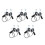 5Paires Shifters Aluminium Ergonomique 6