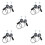5Paires Shifters Aluminium Ergonomique 8