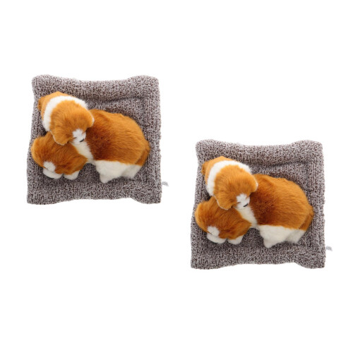 2Pcs Cute Plush Puppy Dashboard Ornaments Activated Carbon Deodorizers 2