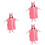 3Pcs Soft Watermelon Red Toddler Bathrobe Towel Set 7