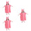 3Pcs Soft Watermelon Red Toddler Bathrobe Towel Set 8