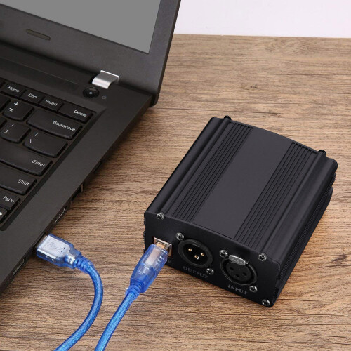 2Pcs Microphone USB Power Supply Black Noise Filter for Performance 2