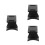 3Pcs ABS Headset Hanger Wall Mount Black Headphone Storage Stand 5