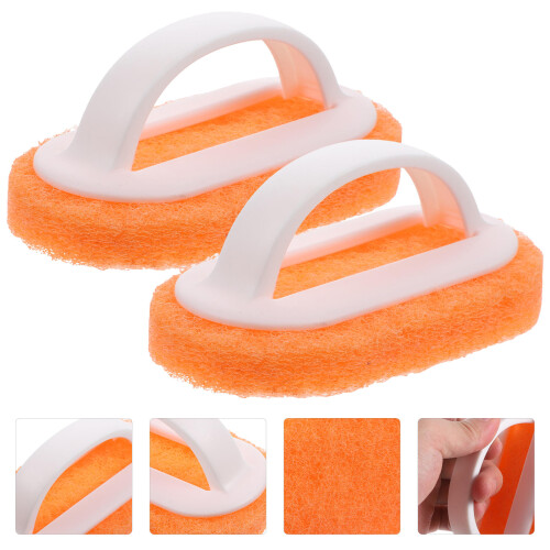 4Pcs White Dish Brush with Handle for Kitchen Cleaning Stubborn Stains 1