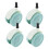 20Pcs Universal Stroller Wheels Sky-Blue PP 360 Swivel Quiet Use 3