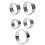 4Sets Reusable Stainless Steel Mousse Mold Silver Kitchen Tool 2