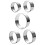 4Sets Reusable Stainless Steel Mousse Mold Silver Kitchen Tool 3