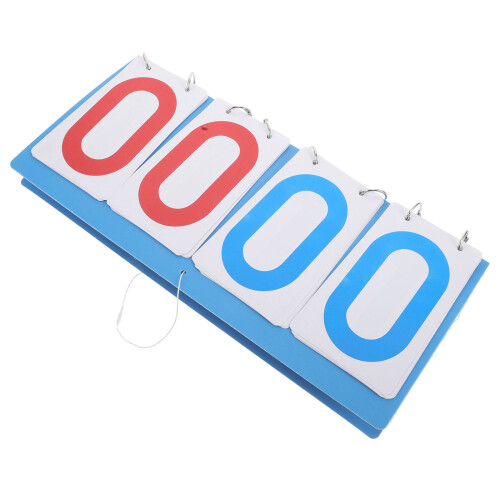 4St Multifunctioneel PVC Scorebord Flip 4-Cijfer Draagbaar 1