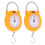 4Pairs Yellow Portable Hanging Scale Lightweight Spring Hook Home Use 3