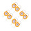 4Pairs Yellow Portable Hanging Scale Lightweight Spring Hook Home Use 5