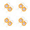 4Pairs Yellow Portable Hanging Scale Lightweight Spring Hook Home Use 9