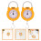 4Pairs Yellow Portable Hanging Scale Lightweight Spring Hook Home Use 10