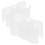 4Pcs Wall Mount Broom Holder Plastic Double Pipe Clamps White Sturdy 3