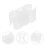 4Pcs Wall Mount Broom Holder Plastic Double Pipe Clamps White Sturdy 10