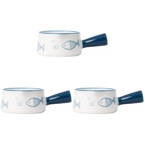 3Pièces À Lait Céramique Bleu Polyvalent Pour 2