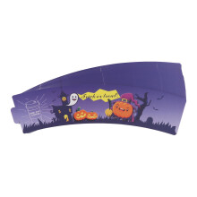 50PCS Purple Disposable Paper Coffee Cup Sleeves Hot/Cold Drink Holders 27.5x6cm