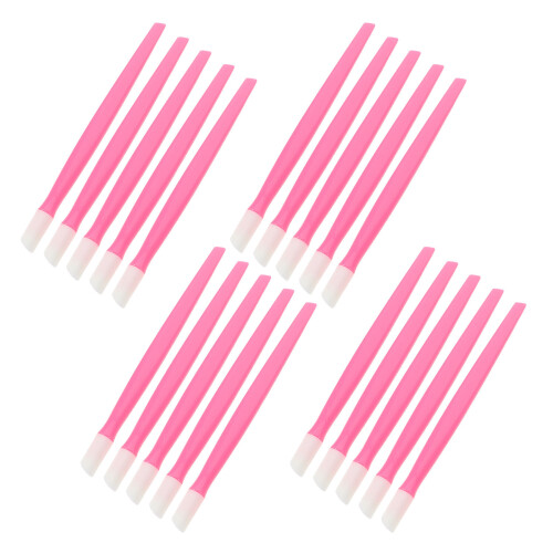100Pcs Professional Nail Art Tools Rosy Plastic Cuticle Pusher Set 2