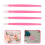 100Pcs Professional Nail Art Tools Rosy Plastic Cuticle Pusher Set 10