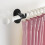 10Pcs Plastic No Drill Curtain Rod Holders Adhesive Black Brackets 4
