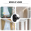 10Pcs Plastic No Drill Curtain Rod Holders Adhesive Black Brackets 9