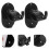 10Pcs Plastic No Drill Curtain Rod Holders Adhesive Black Brackets 11