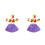 10Pièces Jupe Hawaïenne Violet Ensemble Hula Bra Accessoires 9