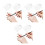 3St Compacte Handheld Make-Up En Manicure Paletten Transparant Acryl 8