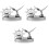 3Pcs ABS Car Aromatherapy Diffuser Solar- Freshener Silver 5