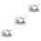 3Pcs ABS Car Aromatherapy Diffuser Solar- Freshener Silver 6