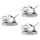 3Pcs ABS Car Aromatherapy Diffuser Solar- Freshener Silver 7