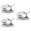 3Pcs ABS Car Aromatherapy Diffuser Solar- Freshener Silver 8