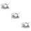 3Pcs ABS Car Aromatherapy Diffuser Solar- Freshener Silver 10