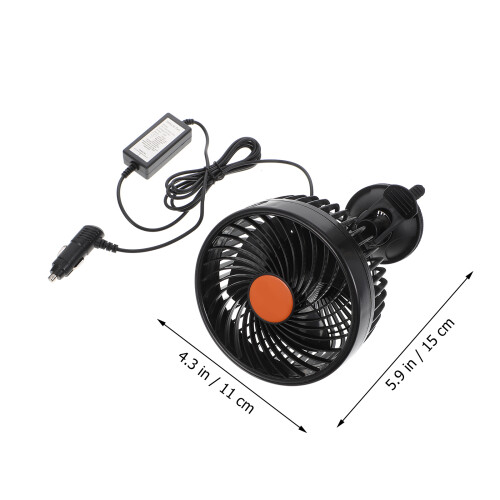 2Pièces Ventilateur Auto Noir 6 Pouces Ventilation Intérieure Compact 1